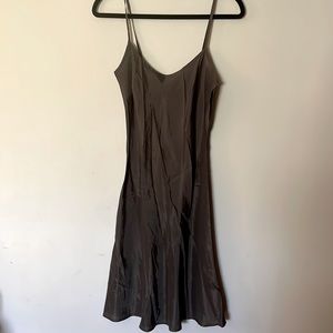 Club Monaco steel color slip dress